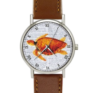 Vintage Sea Turtle Watch | Leather Watch | Ladies Watch | Women's Watch | Gift for Her | Birthday | Wedding | Gift Idea | Fashion Accessory