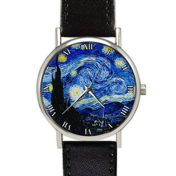 The Starry Night | Art Watch | Vincent Van Gogh | Fine Art | Women's Watch | Ladies Watch | Men's Watch | Birthday Gift | Fashion Accessory