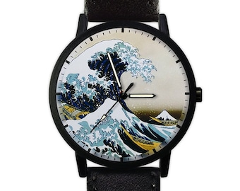 The Great Wave off Kanagawa Watch | Leather Watch | Ladies Watch | Art Watch | Men's Watch | Birthday Gift | Gift Ideas | Fashion Accesory