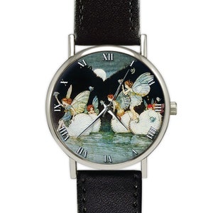 Vintage Fairies Watch | Classic Style | Leather Watch | Ladies Watch | Women's Watch | Birthday Gift | Fashion Accessories | Gift Ideas