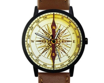 Vintage Compass Watch |  Nautical | Unisex Watch | Ladies Watch | Men's Watch | Wedding | Birthday | Jewelry | Accessories |