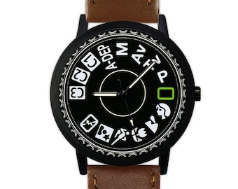 Camera Mode Dial Watch | | Photography Watch | Ladies Watch | Men's Watch | Unisex | Wedding | Birthday | Gift Ideas for Photographers