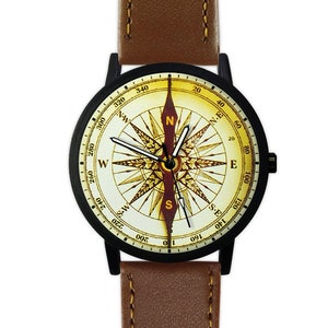 Vintage Compass Watch |  Nautical | Unisex Watch | Ladies Watch | Men's Watch | Wedding | Birthday | Jewelry | Accessories |