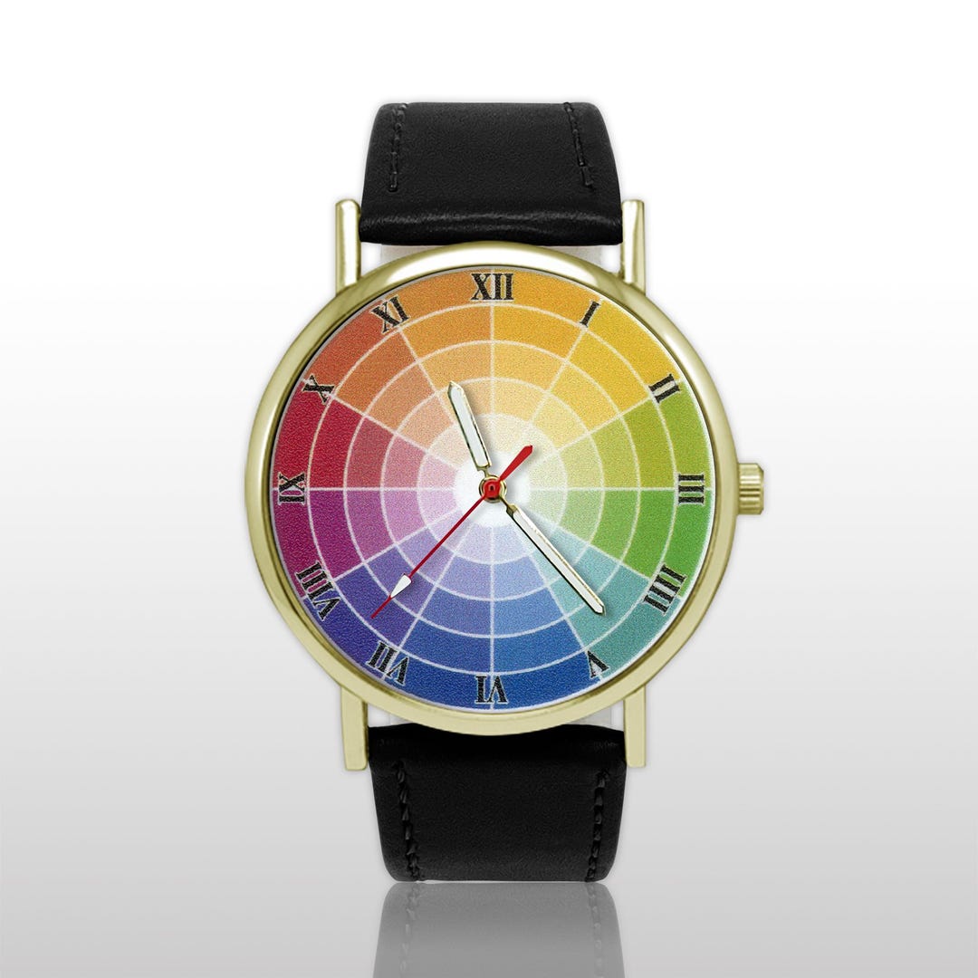 Artist Color Wheel Watch, Theory Palette Dial, Graphic Designer Gift ...
