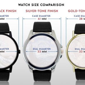 Van Gogh Starry Night Watch, Art History Gift for Artist, Vincent Painting Wristwatch, Aesthetic Fine Blue Impressionist Jewelry, Men Women image 5