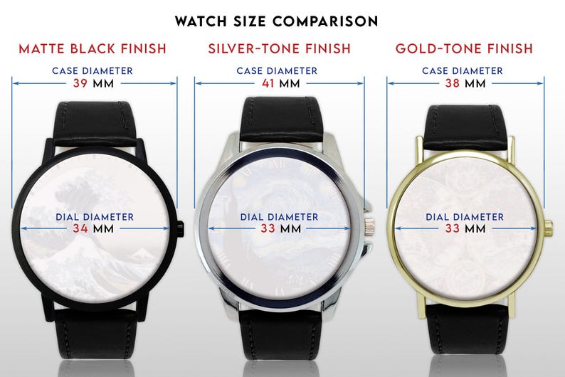 Van Gogh Starry Night Watch, Art History Gift for Artist, Vincent Painting Wristwatch, Aesthetic Fine Blue Impressionist Jewelry, Men Women image 5