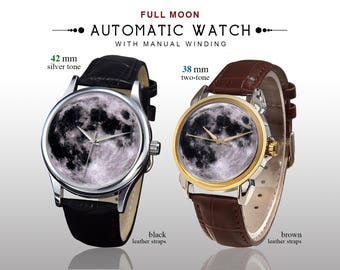 Vintage Quintel Quartz Rotating Quarter to Full Moon Phases Watch Vintage Quintel Moon Phase Watch: Rotating Celestial Dial  main image 4