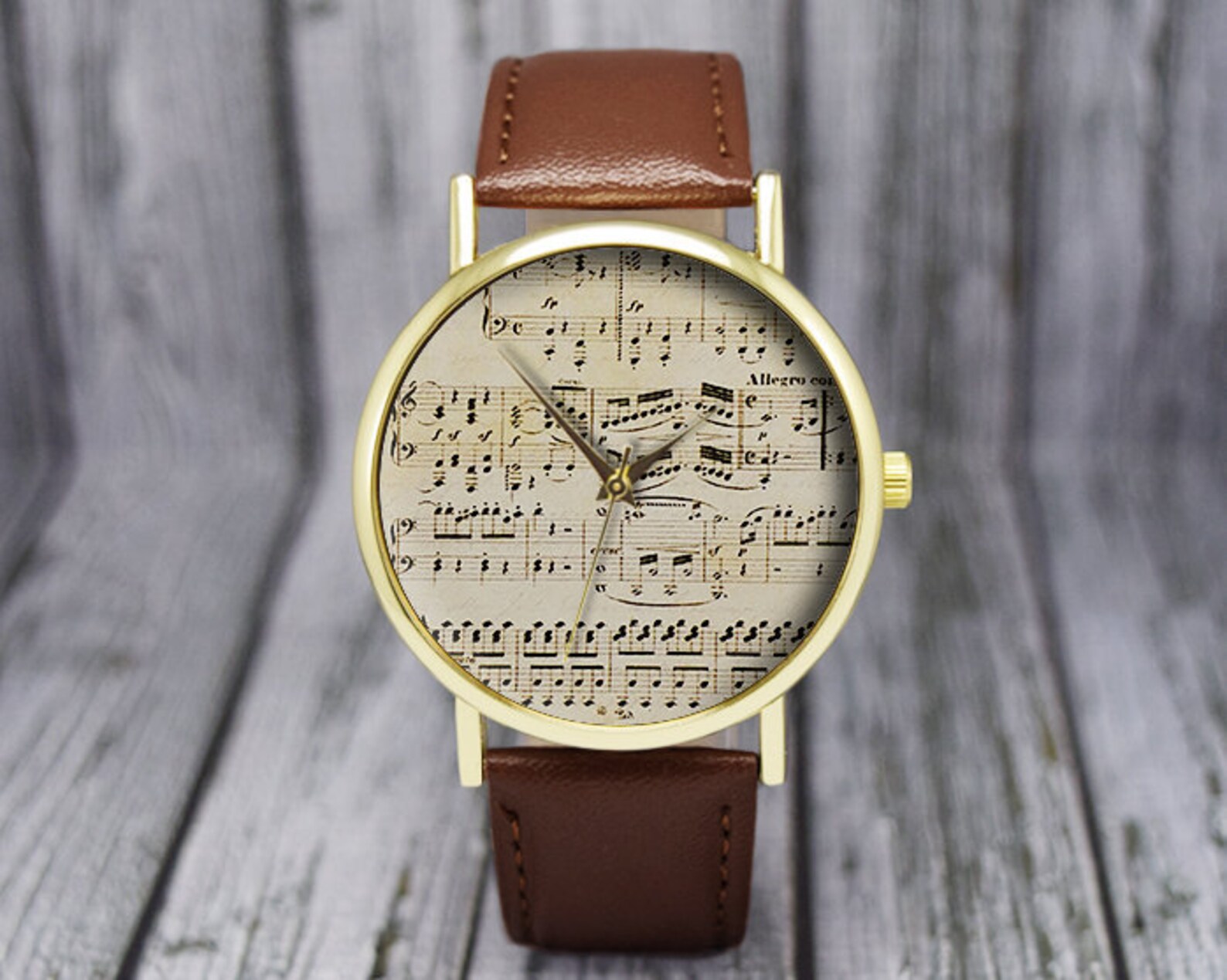 Musical Sheet Watch Leather Watch Ladies Watch Men's Etsy