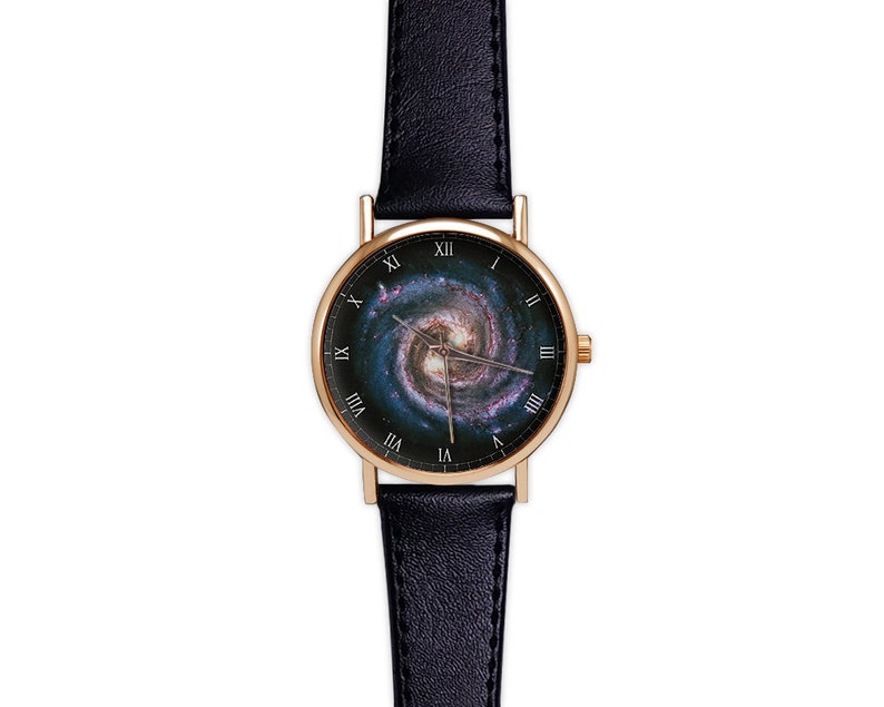 Galaxy Space Watch Milky Way Astronomy Leather Watch | Etsy