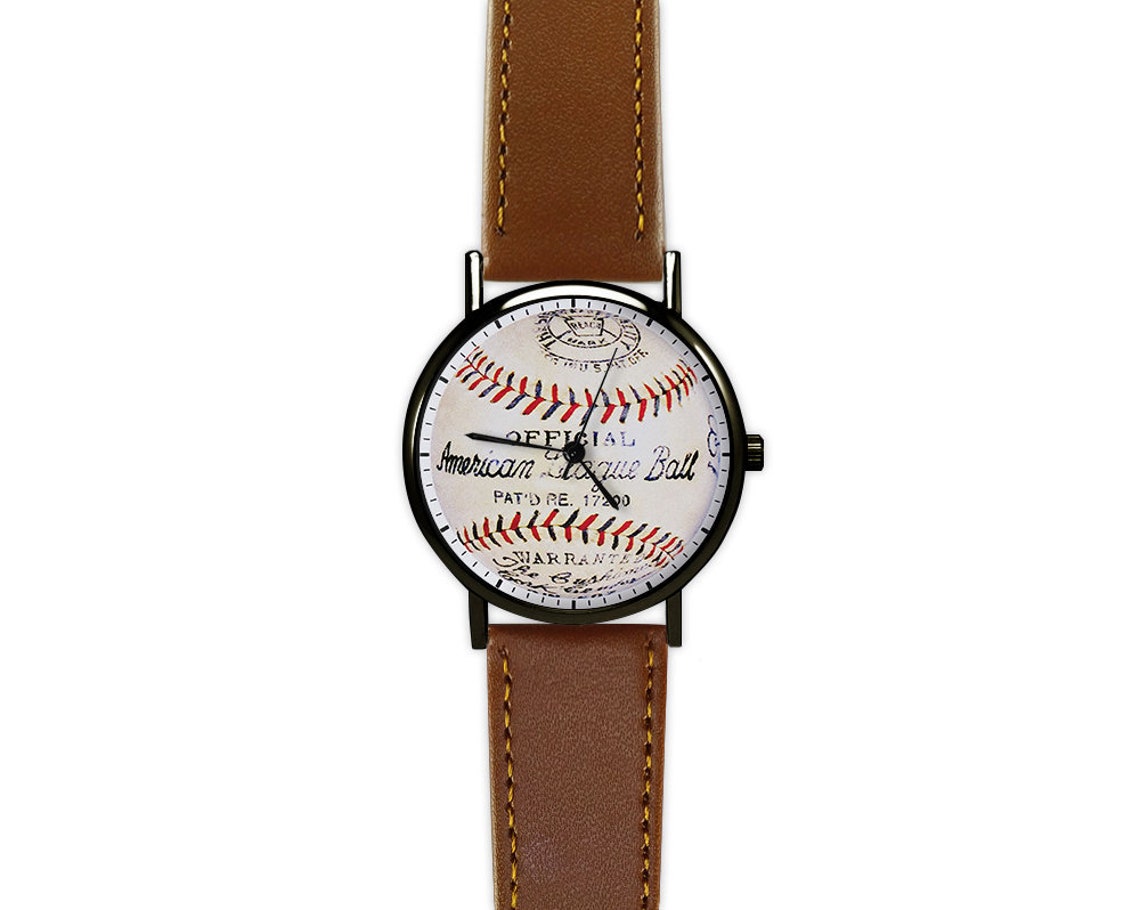 Vintage Baseball Watch Classic Leather Ladies / Men's | Etsy