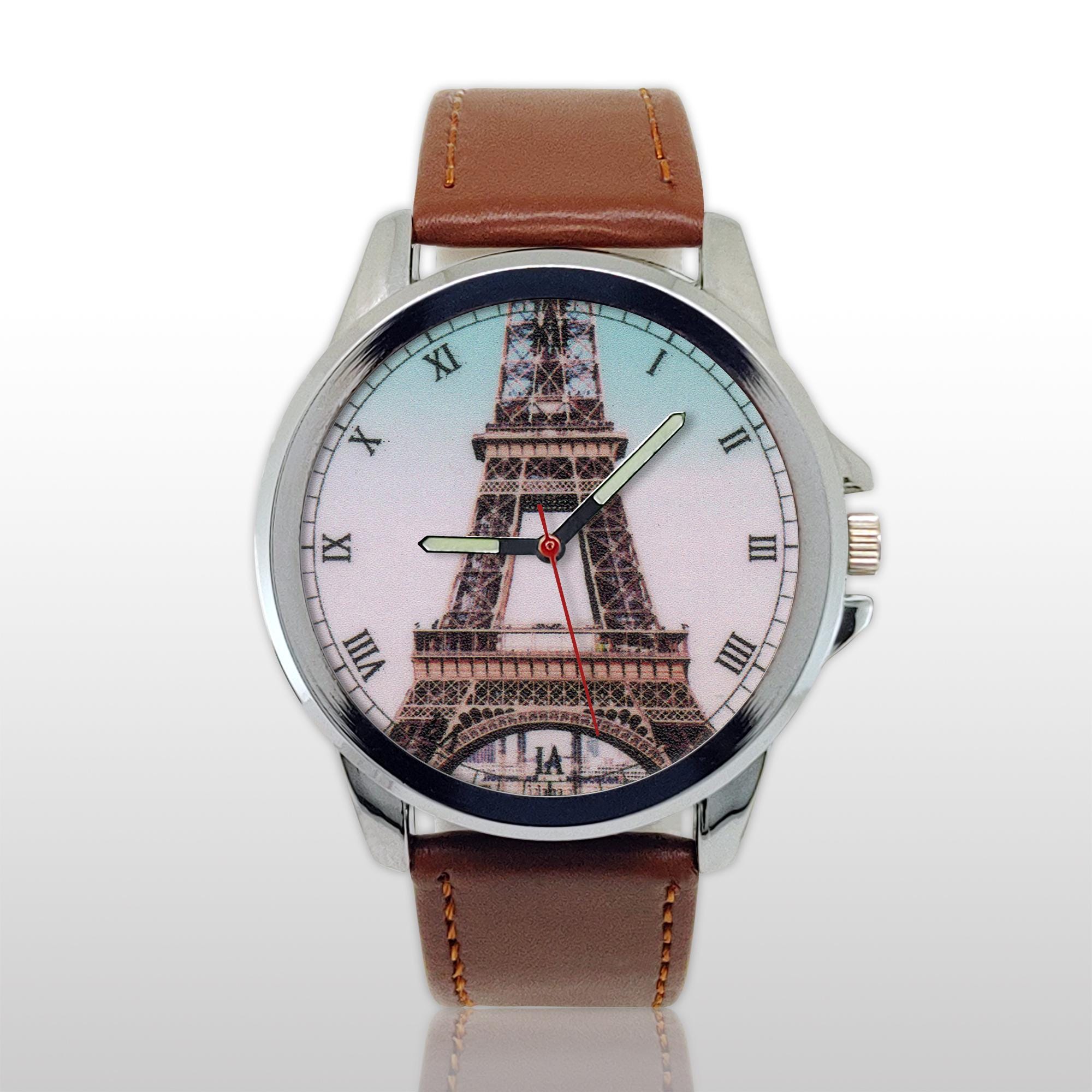 Chic Eiffel Tower vintage leather watch Eiffel Tower Watches, Women main image 2
