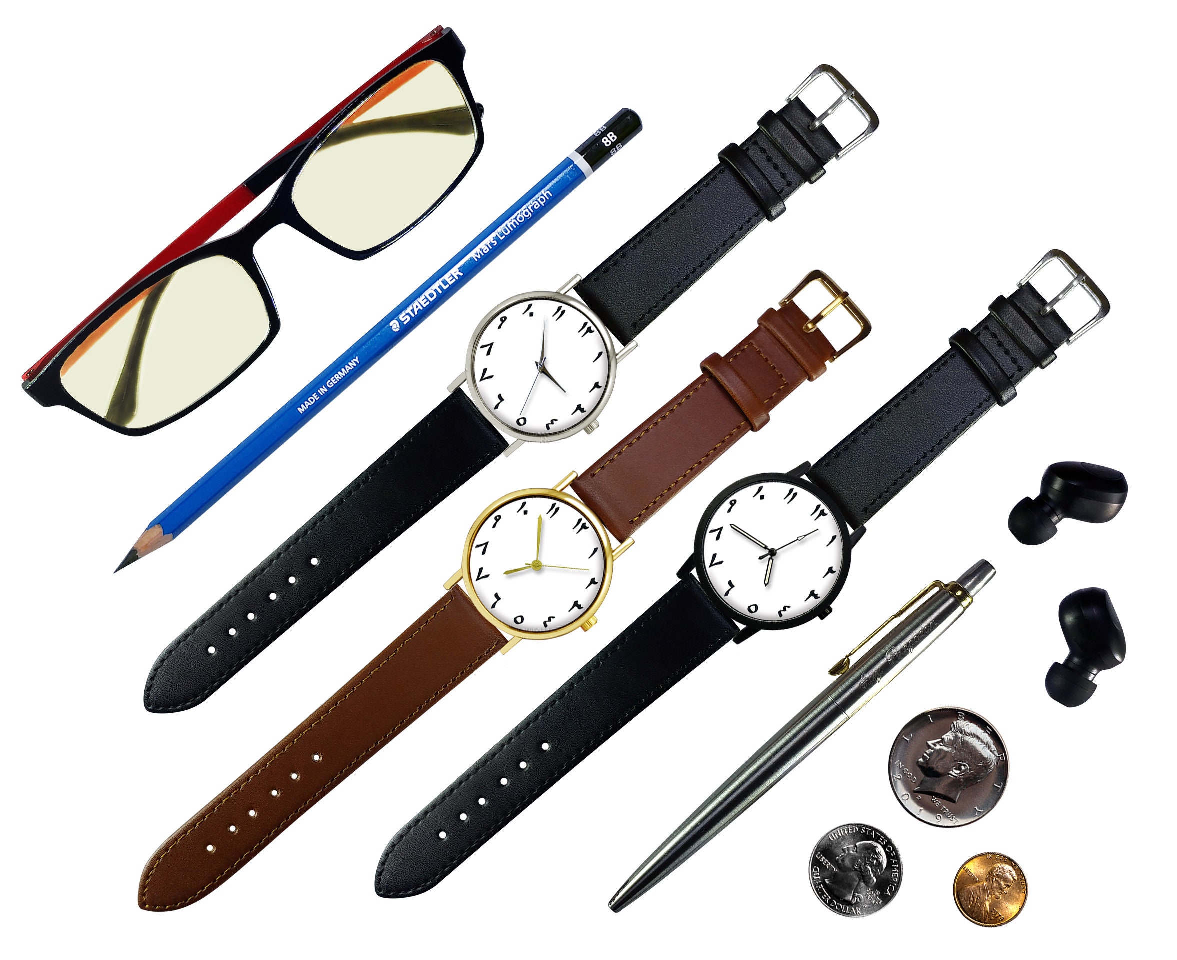 Arabic Indic Numerals / Numbers Watch White Face Watch Etsy