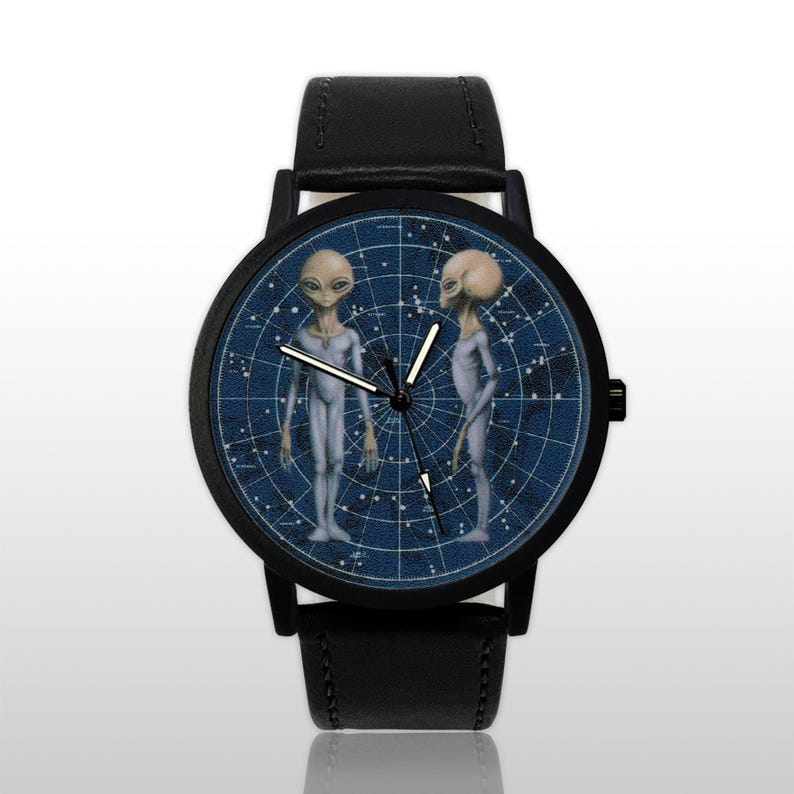 Alien Watch, UFO Space Jewelry, Green Martian Timepiece, Sci-fi ...