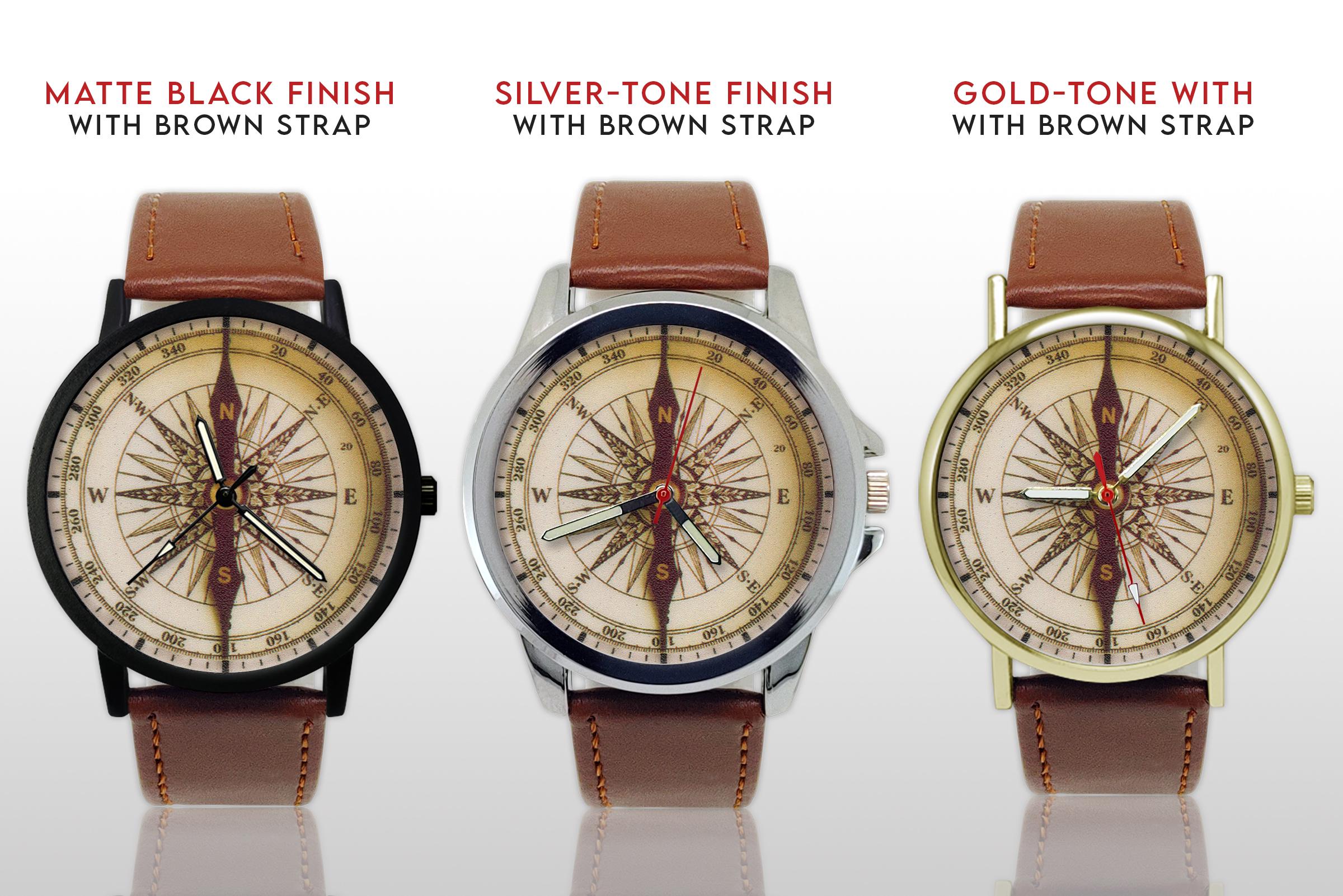 Opera Compass Watch Vintage Compass Watch, Nautical Wristwatch, Map Rose Clock, Explorer ...