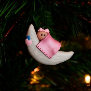 Over the moon- baby ornament