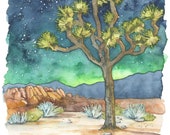 Desert Tree Print - Watercolor Painting of Joshua Tree, Cactus Print, Botanical, Succulent Print