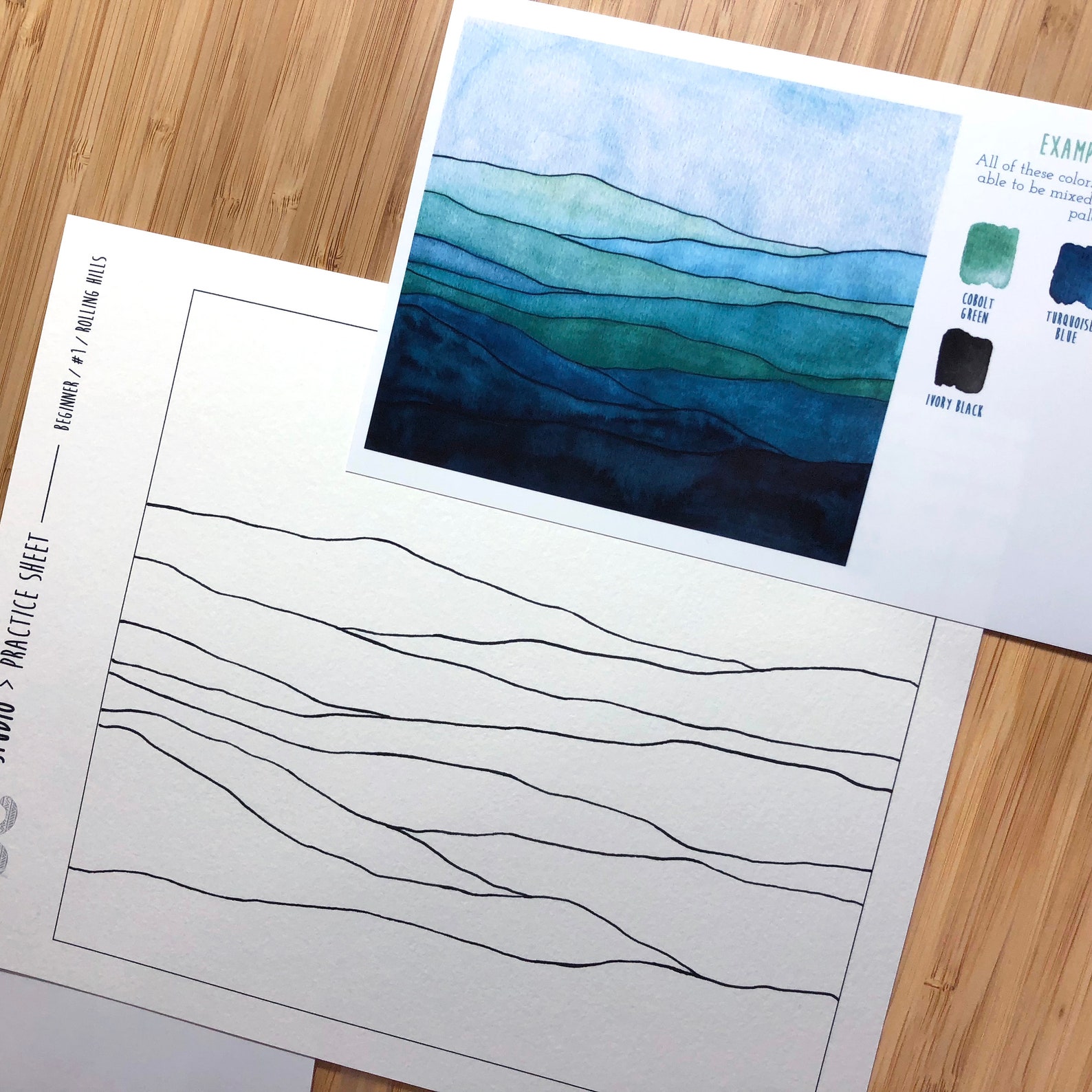 Learn to Paint Watercolor Kit Beginner Practice Set for Paint Etsy