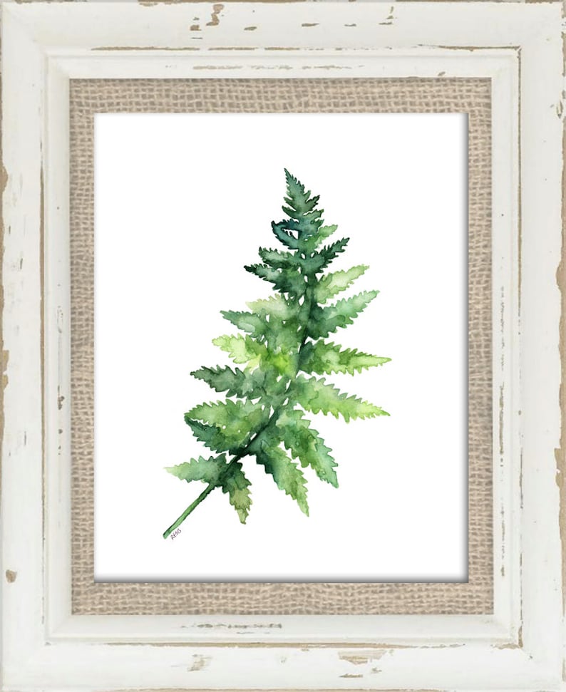Fern Print Set of 2 Sizes 5x7 and Up Watercolor Prints - Etsy