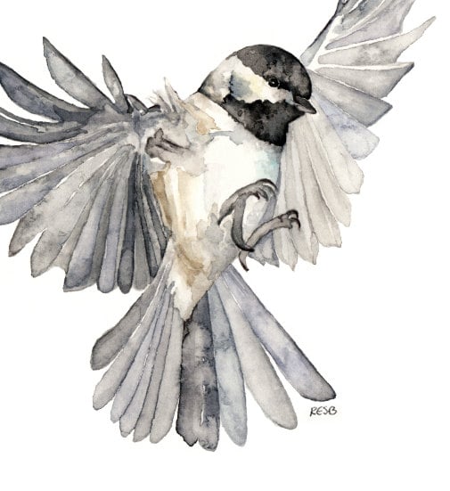 絵画　鳥　海 小原古邨による浮世絵「Seagulls over the Waves」
