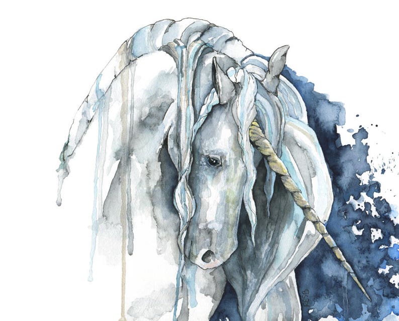 Unicorn Painting Watercolor Painting Unicorn Print Unicorn - Etsy
