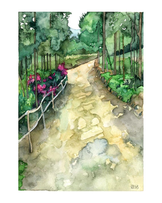 Kenyan Road Painting Print Titled nakuru Road Etsy