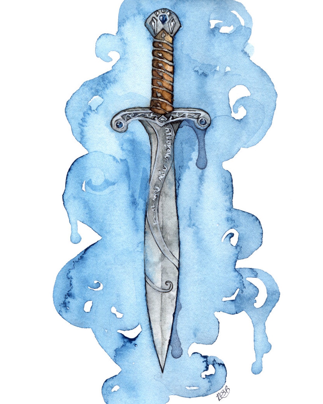 Sting Painting Dagger Sword Fantasy Art Lord Fantasy Etsy