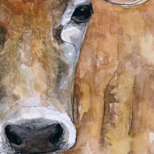 Cow Painting Print from the Original Watercolor Painting, Dolly, Cow Art, Cow Painting image 2