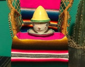 Lovely Vintage Mid Century Sign Italy 385 Whimsically Head Teacup with Hat