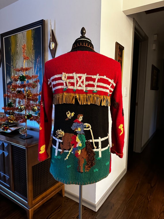 90s / Y2k Western Christmas Cardigan Sweater