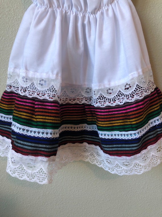 Little Girls Vintage Off the Shoulder Mexican Dre… - image 4