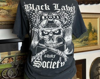 Vintage Black Label Society American Heavy Metal Black Medium Long