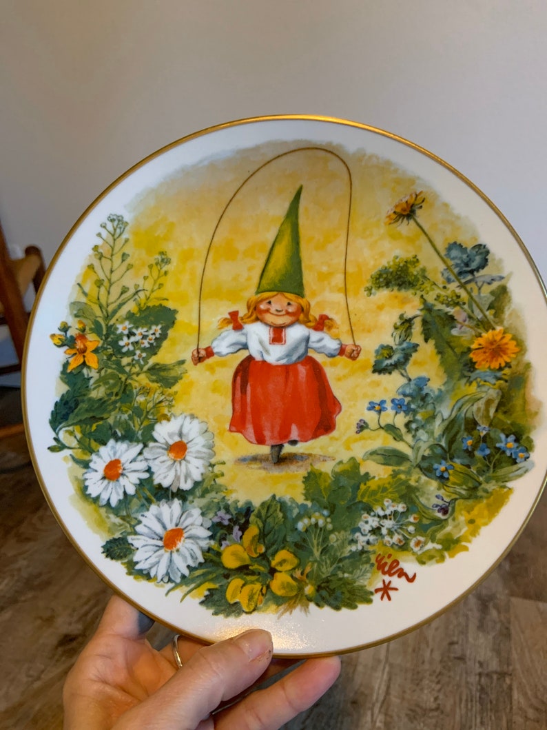 Vintage Collectable Gnome Plates Gnome Bliss & Fun and Games Etsy