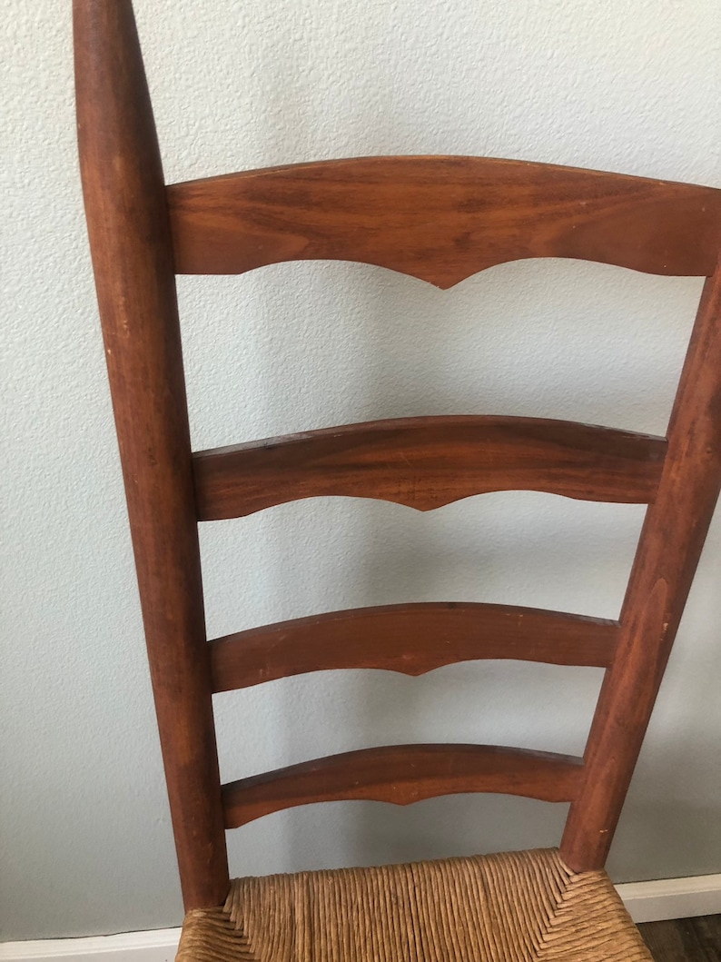 Vintage Ladder Back Cord Chair