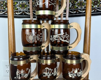 Vintage Siesta Ware Cowboy Barrel Mugs