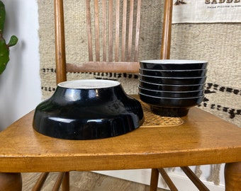 Vintage 1950s Mid Century Paul McCobb Contempri Serving Bowl Set Black