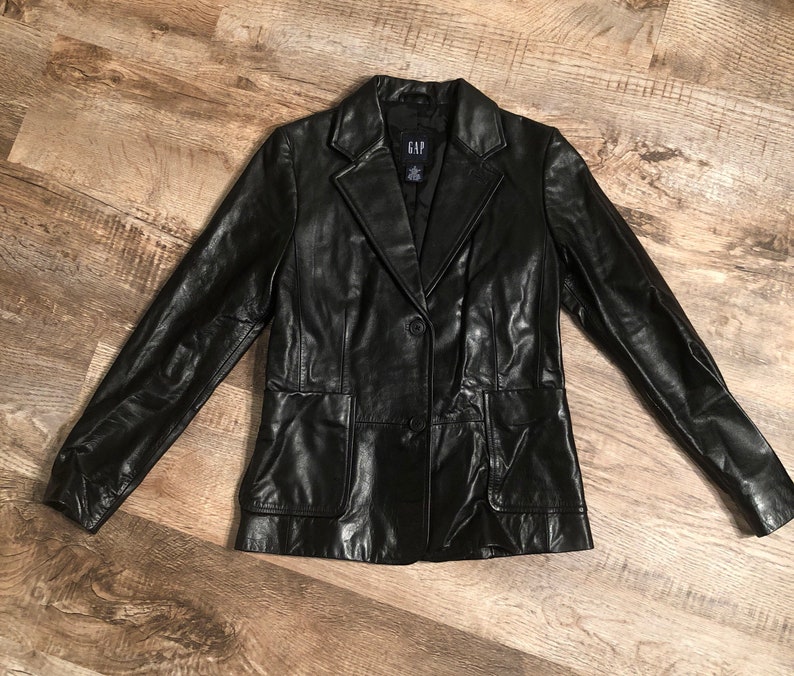 gap leather coat