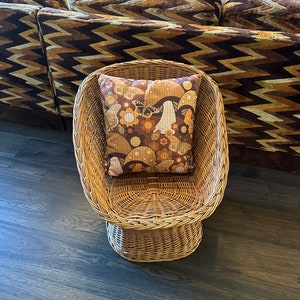 Vintage Kid’s Size Woven Rattan Bucket Chair