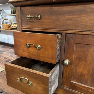 Antique Hotel Wash Stand With Mirror image 9