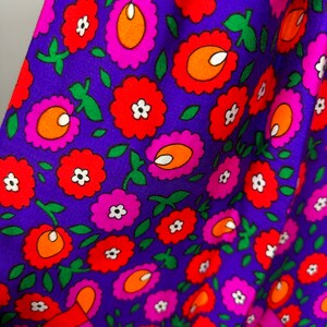 Vintage 1960s/70s Alex Colman California Mod Print Maxi Skirt image 4