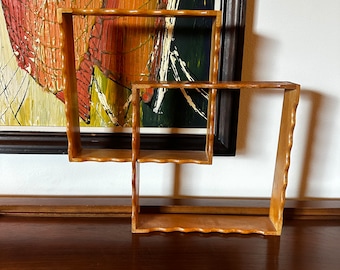 Mid Century Hanging Wood Knick Knack Shelves