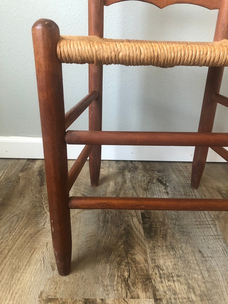 Vintage Ladder Back Cord Chair