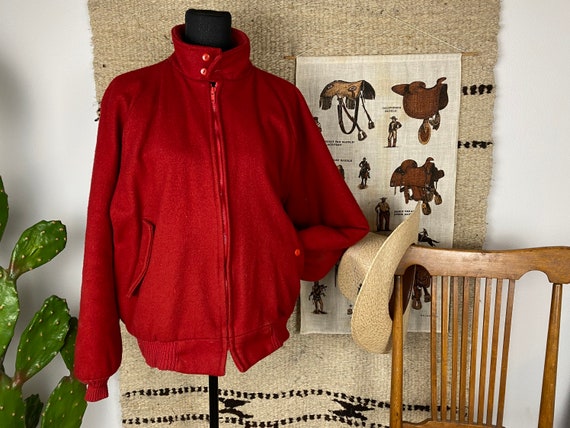 Vintage 1950s / 60s Cal Craft Wool Bomber - image 5