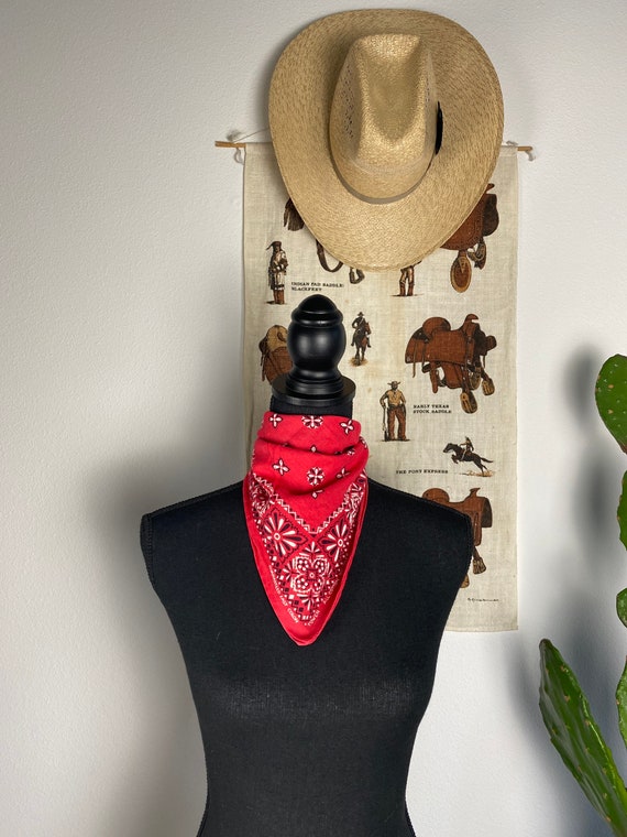 Vintage Fast Color Tower Bandana Made in the USA T