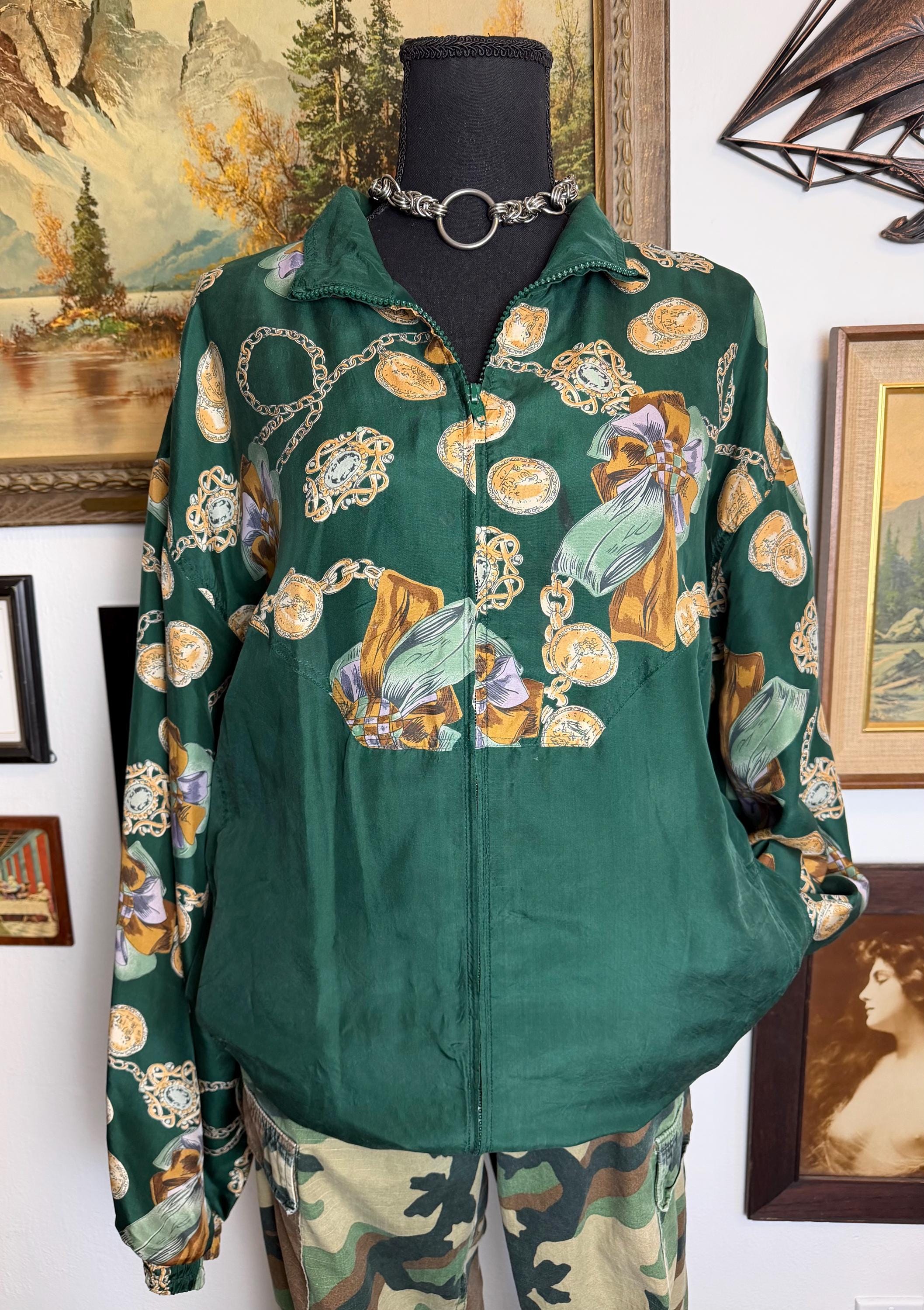 90's Silk Jacket - Etsy