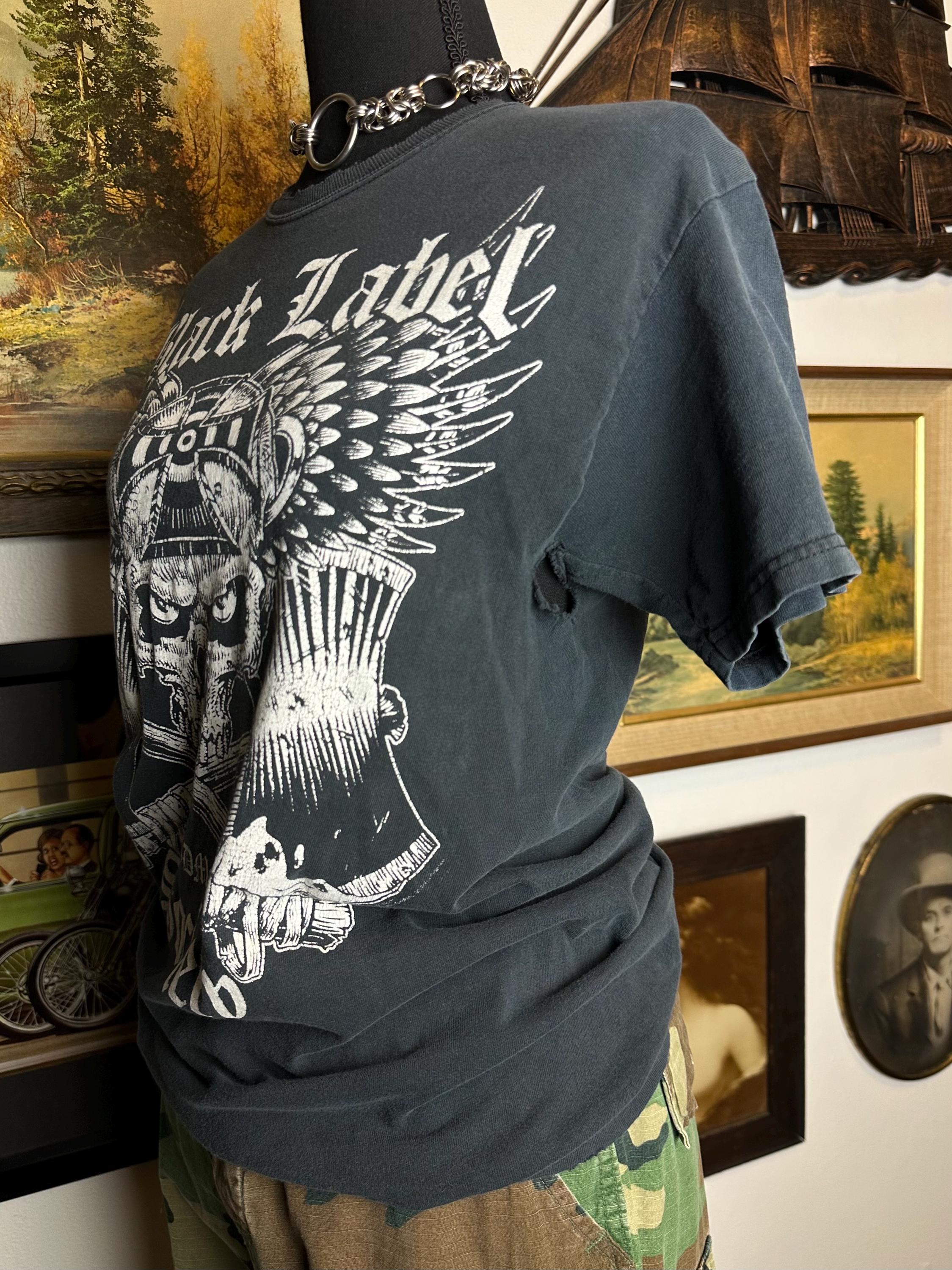 Vintage Y2K Black Label Society T-shirt Trashed Size Small - Etsy