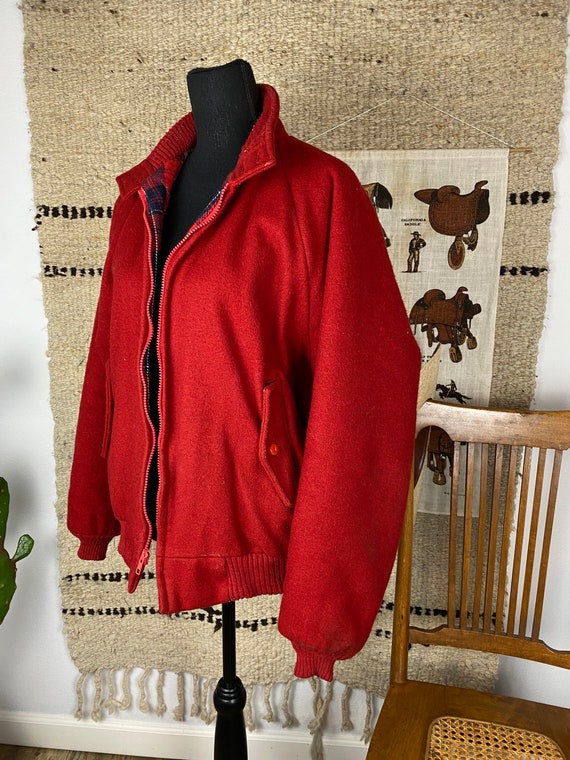 Vintage 1950s / 60s Cal Craft Wool Bomber - image 4