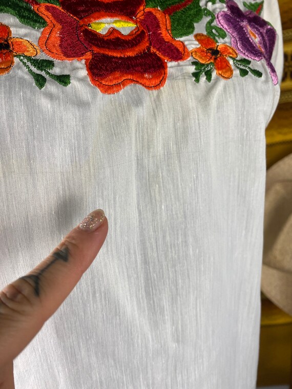 Vintage Hand Embroidered Oaxaca Dress - image 5
