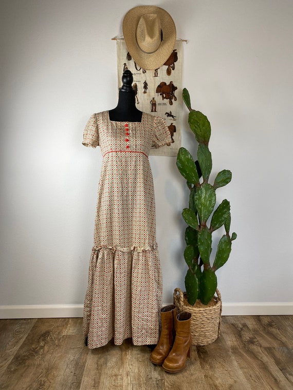 Vintage 1970s Prairie Dress