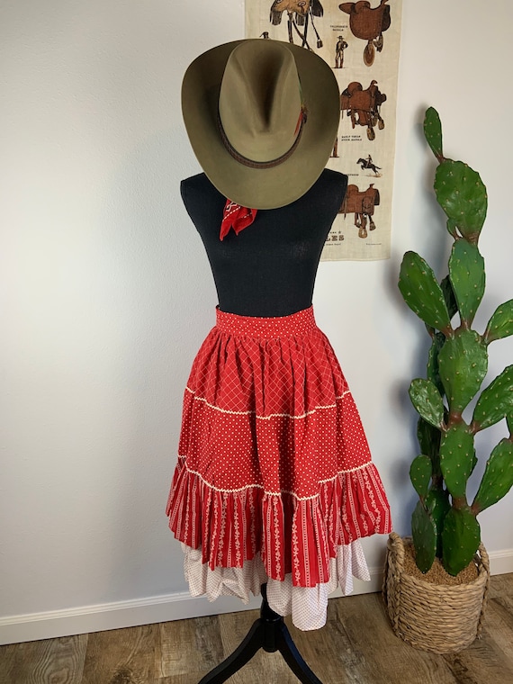 Vintage 1940s Prairie Skirt XS