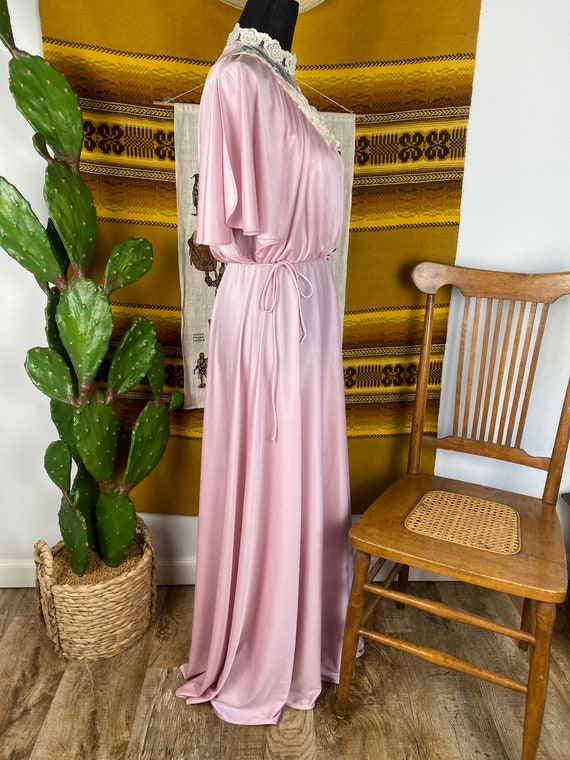 Vintage 1970s Silky Prairie Style Dress - image 3